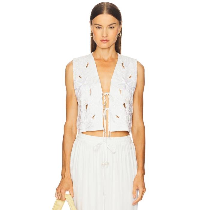 Leslie Amon 【 Coral Reef Vest Women Ivory 】 より良い レディース 象牙色