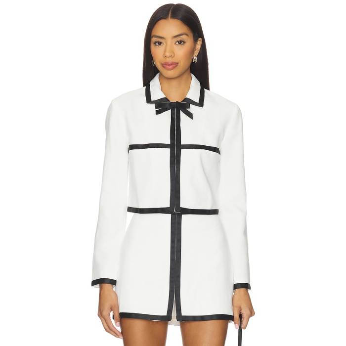 アマンダアプリチャード Amanda Uprichard 【 Trey Jacket Women Ivory 】 Jacket 上衣 レディース 象牙色