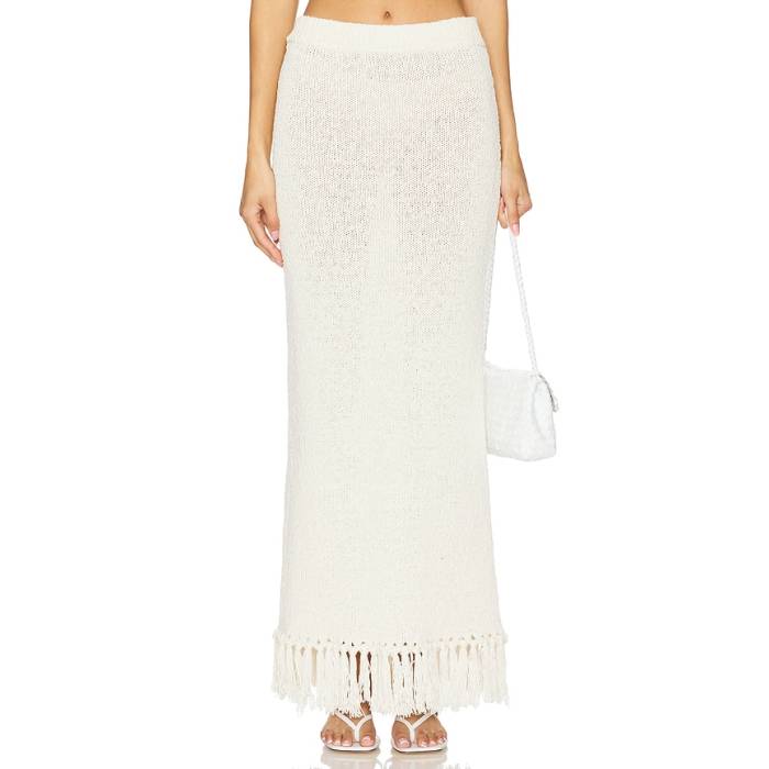4Th & Reckless 【 Lauryn Knit Fringe Skirt Women Beige 】 ニット レディース ベージュ｜スニケス 23,433円