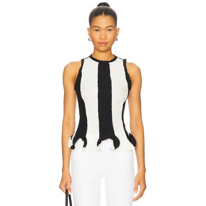 Msgm 【 Sleeveless Top Women Black 】 Sleeveless ノン衣袂 レディース 黒いこと 黒いこと