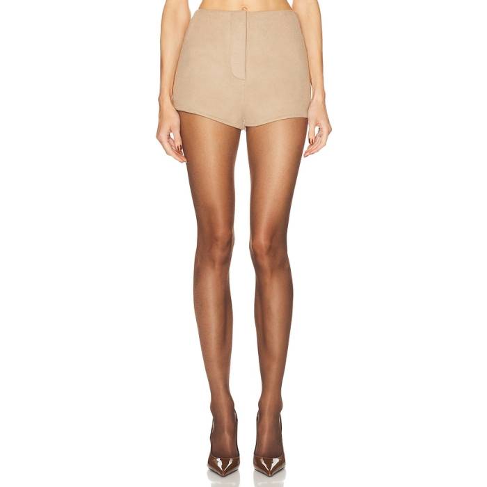 Camila Coelho 【 Marielle Shorts Women Taupe 】 さる股引き レディース