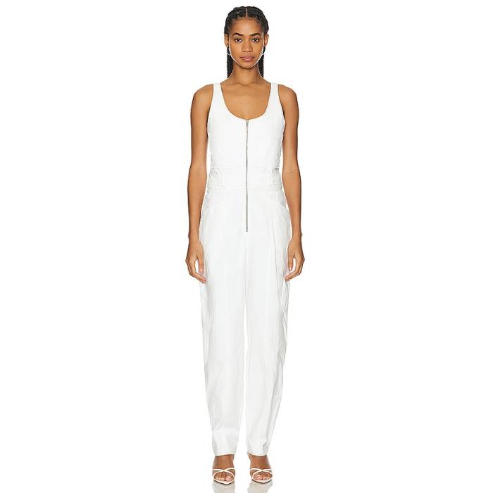 イロ Iro 【 Zalis Jumpsuit Women White 】 飛び降りる背広 レディース 白いこと 白いこと
