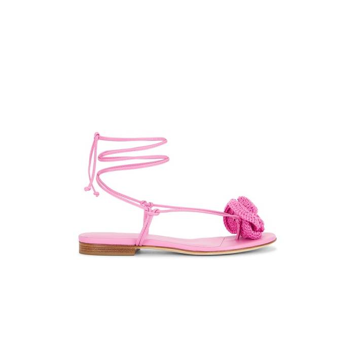 Magda Butrym 【 Crochet Flower Flat Sandal Women Pink 】 レディース pink さくら色