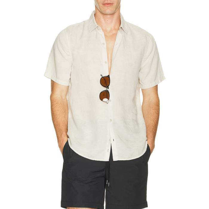 オニア Onia 【 Jack Air Linen Shirt Men Stone 】 メンズ｜スニケス