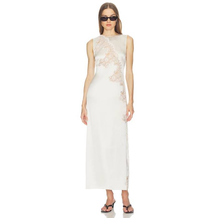 Srg 【 Briar Silk Maxi Dress Women Lace 】 御召しもの レディース