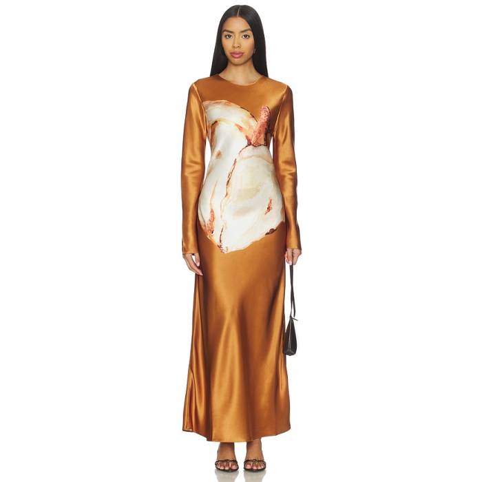 Acler 【 Wittonhill Maxi Dress Women Caramel Arum Lily 】 お召しもの レディース