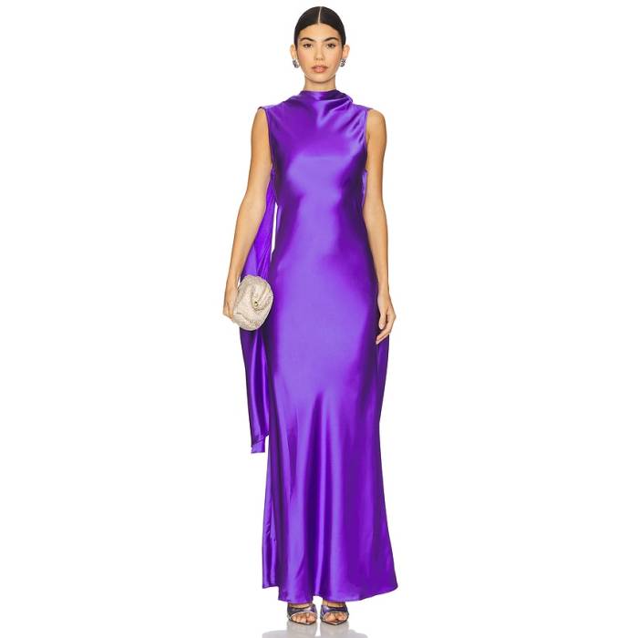 Acler 【 Fleeden Maxi Dress Women Azure Purple 】 お召しもの レディース アズール Purple 紫・パープル