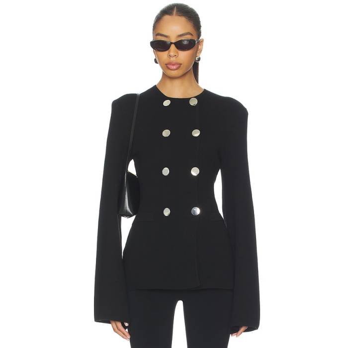 Weworewhat 【 Cinched Waist Peplum Sweater Women Black 】 調教師 レディース 黒いこと 黒いこと