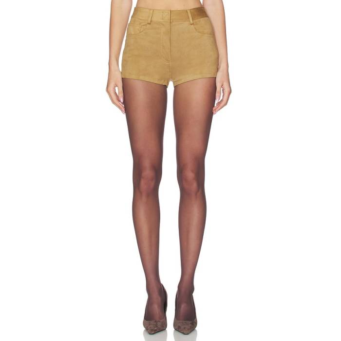 Norma Kamali 【 High Waist Jean Short Women Camel 】 ご機嫌 レディース camel 駱駝