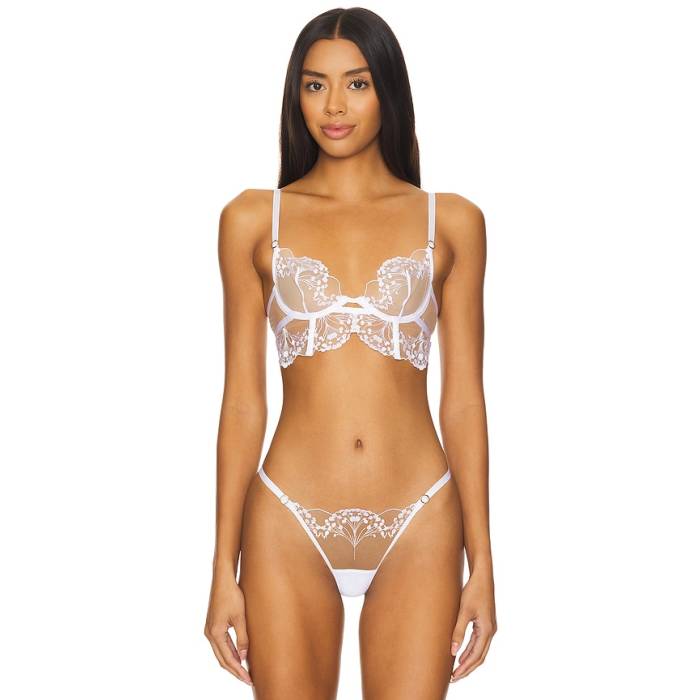 青碧ベラ Bluebella 【 Marisa Bra Women White \u0026Amp; Sheer 】 レディース 白いこと 白いこと
