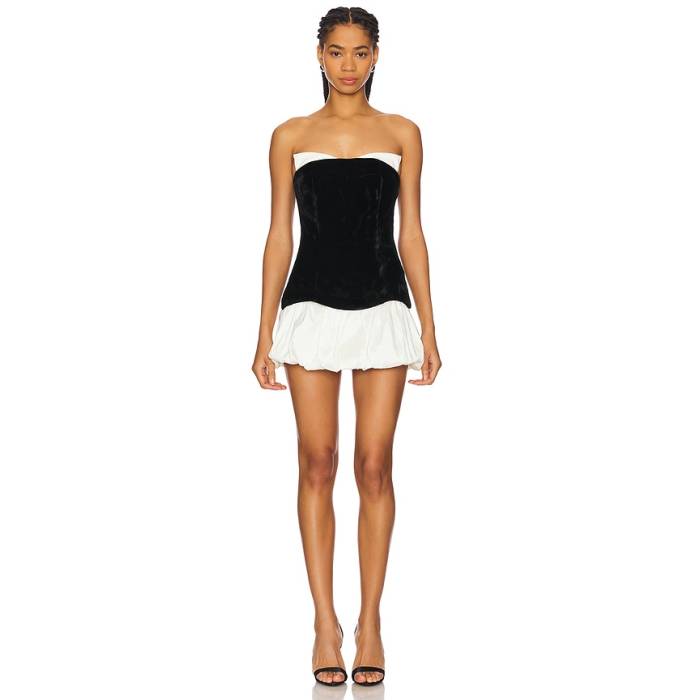 Lpa 【 Serena Mini Dress Women Black \u0026Amp; Ivory 】 お召しもの レディース 黒いこと 黒いこと 象牙色