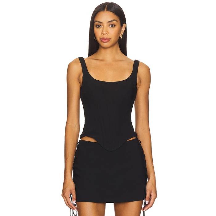 アマンダアプリチャード Amanda Uprichard 【 Ryland Top Women Black 】 レディース 黒いこと 黒いこと