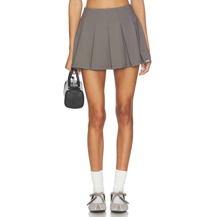 Gold Hinge 【 Courtside Pleated Tennis Skirt Women Charcoal 】 テニス レディース チャコール｜スニケス