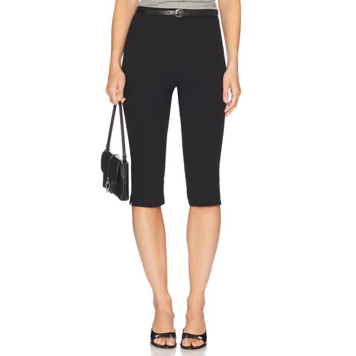 行動論理 Theory 【 Capri Pant Women Black 】 ズボン下 レディース 黒いこと 黒いこと