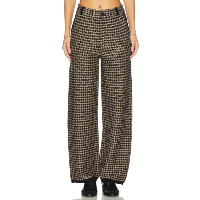 Guest In Residence 【 Houndstooth Tailored Trouser Women Black \u0026Amp; Dune 】 レディース 黒いこと 黒いこと