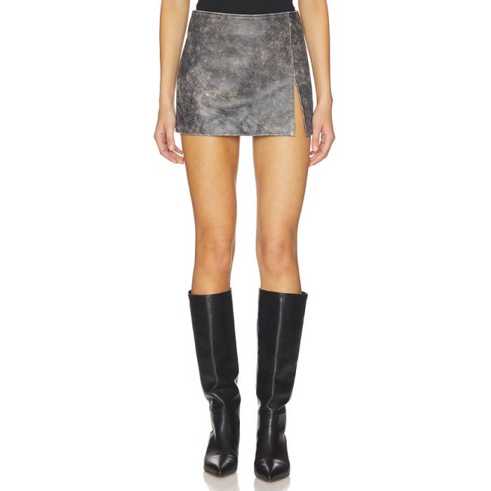 Manokhi 【 Deline Mini Skirt Women Vintage Black 】 レディース vintage ビンテージ・ヴィンテージ 黒いこと 黒いこと