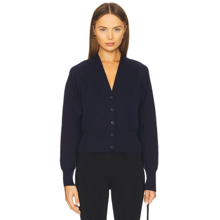 Eaves 【 Klaire Knit Cardigan Women Navy 】 編み物 ジレー レディース 紺色 米国海軍