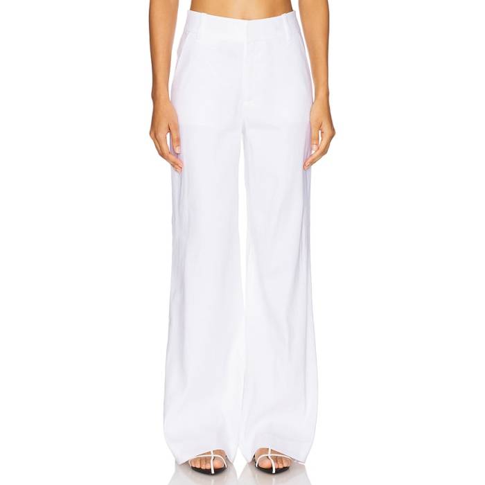 Favorite Daughter 【 The Jones Linen Wide Leg Pant Women Bright White 】 パンツ レディース 白色 ホワイト