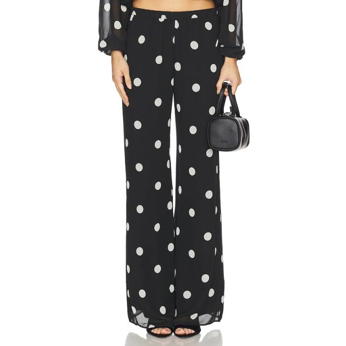 アマンダアプリチャード Amanda Uprichard 【 X Revolve Mariko Pant Women Black 】 ズボン下 レディース 黒いこと 黒いこと