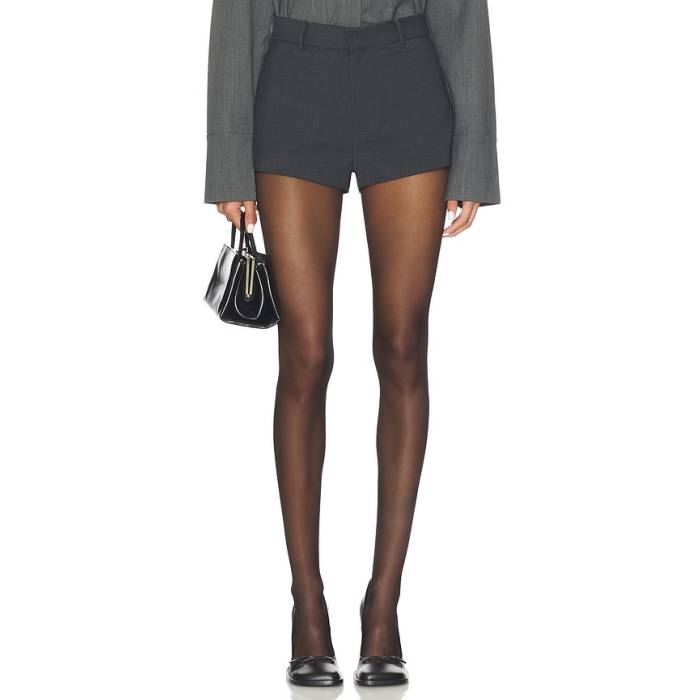Courtney Zheng 【 Scuba Wool Short Women Dark Grey 】 レディース 灰色 グレー