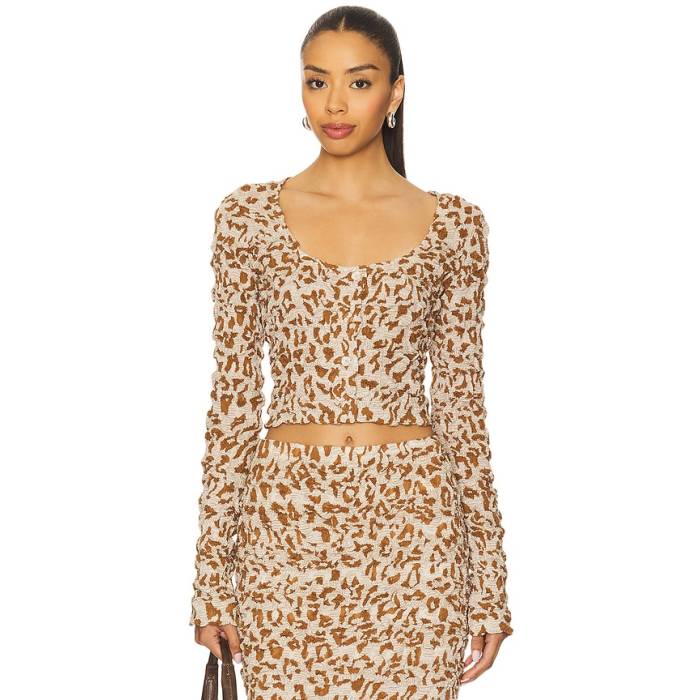 ナヌーシュカ Nanushka 【 Jylan Top Women Ocelot 】 レディース
