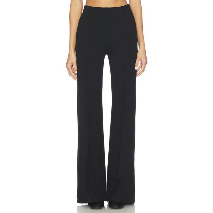 Leset 【 Rio Pintuck Boot Cut Pant Women Black 】 リオ ブーツ パンツ レディース 黒色 ブラック