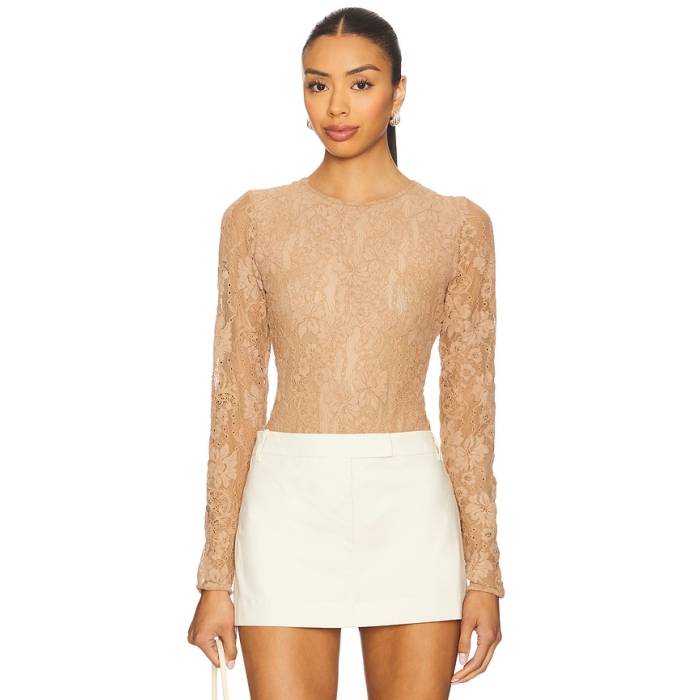ジマーマン Zimmermann 【 Lace Bodysuit Women Biscuit 】 上半身背広 レディース