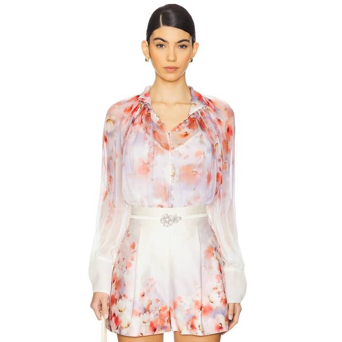 ジマーマン Zimmermann 【 Crush Smock Blouse Women Scarlet Floral 】 レディース