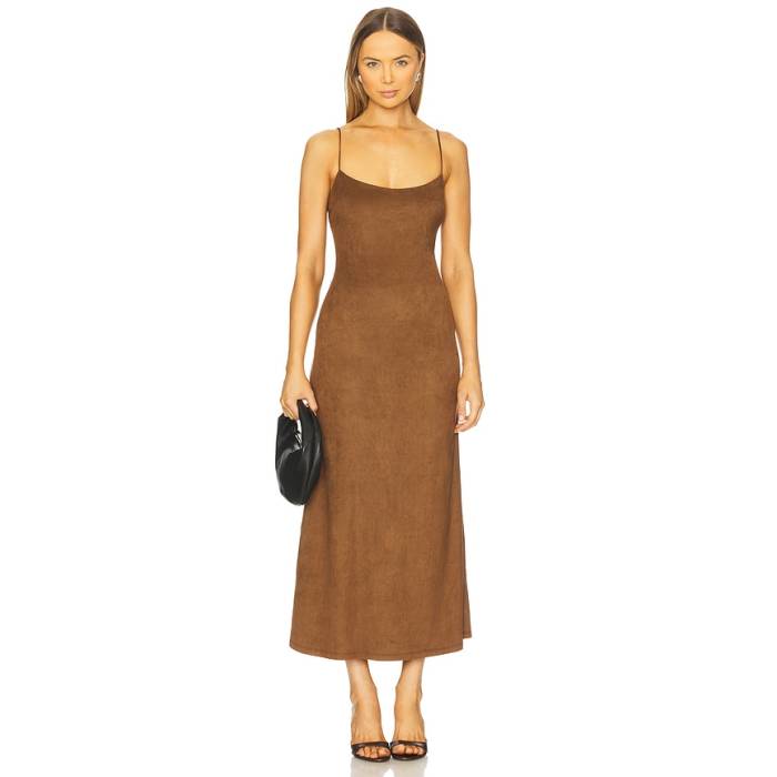バル点点 Bardot 【 Nadira Faux Suede Dress Women Chocolate 】 スエード・スウェード 御召しもの レディース