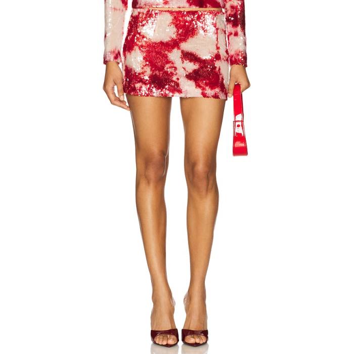 Kim Shui 【 Amadiah Sequin Mini Skirt Women Red 】 レディース Red 赤・レッド|スニケス