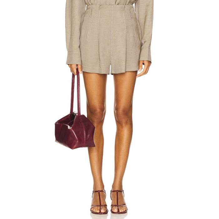St. Agni 【 Melange Paperbag Waist Shorts Women Rye 】 さる股引き レディース