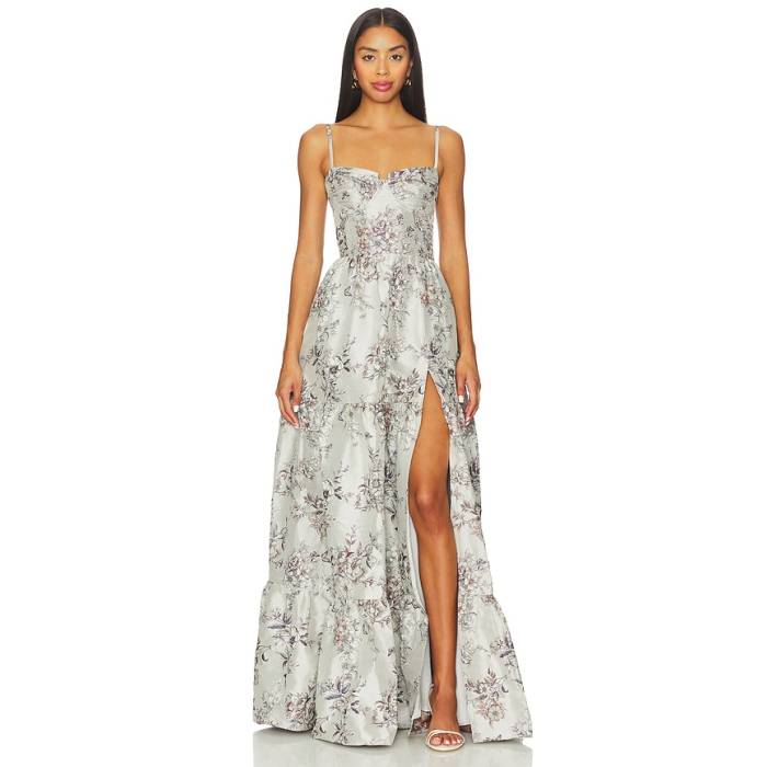 V. Chapman 【 Lucetta Gown Women Stone Lilibet Brocade 】 レディース