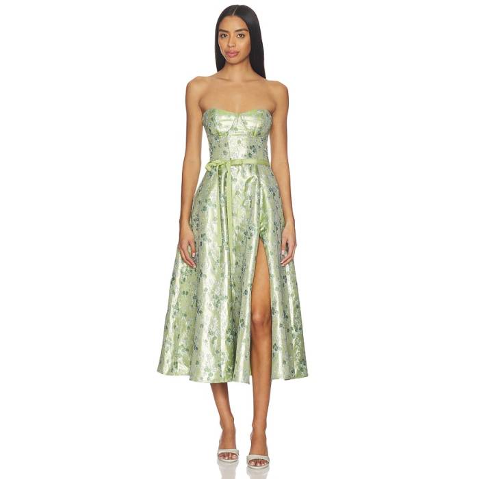 V. Chapman 【 Vanessa Dress Women Peridot Cheverny Brocade 】 御召しもの レディース