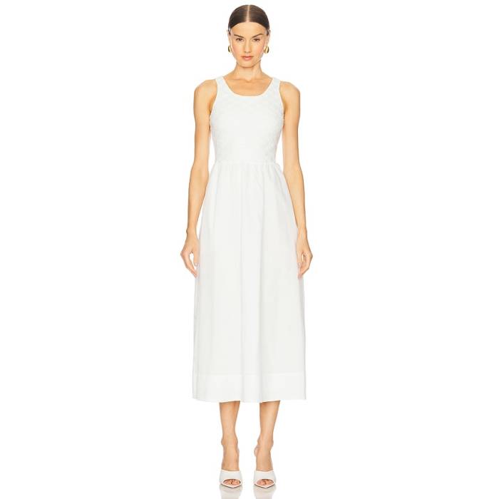バルドット Bardot 【 Bryony Lace Poplin Midi Dress Women Orchid White 】 ドレス レディース 白色 ホワイト｜スニケス