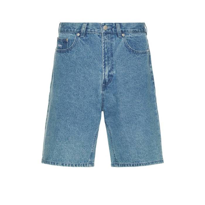 オベイ Obey 【 Bigwig Baggy Denim Shorts Men Light Indigo 】 ジーンズ さる股引き メンズ 藍色・インディゴ ズボン・パンツ-メンズファッション