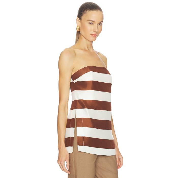 Cult Gaia 【 Rhett Top Women Large Saddle Stripe 】 レディース Stripe 縞模様