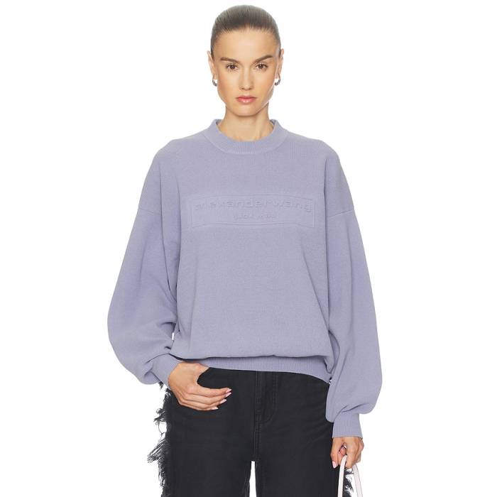アレキサンダーワン Alexander Wang 【 Crewneck Pullover Women Lavender Grey 】 レディース 薄墨色 薄墨色
