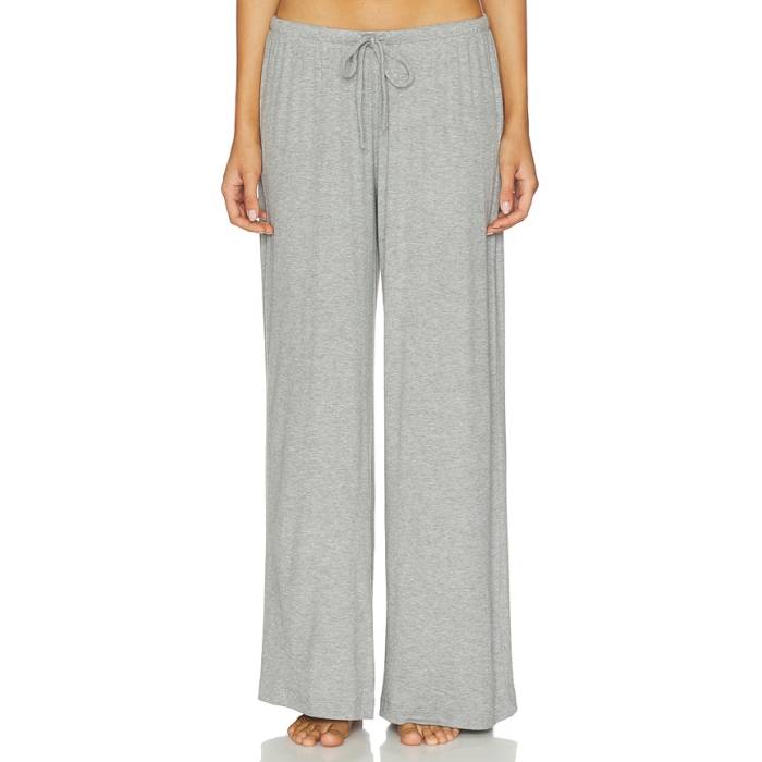エバージェイ Eberjey 【 Dream Rib Wide Leg Pant Women Heather Grey 】 いき込み ズボン下 レディース heather ギョリュウモドキ 薄墨色 薄墨色