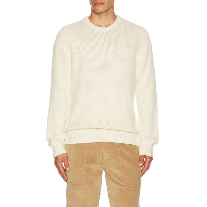 Faherty 【 Heirloom Crew Neck Sweater Men Bone 】 クルー トレーナー メンズ｜スニケス