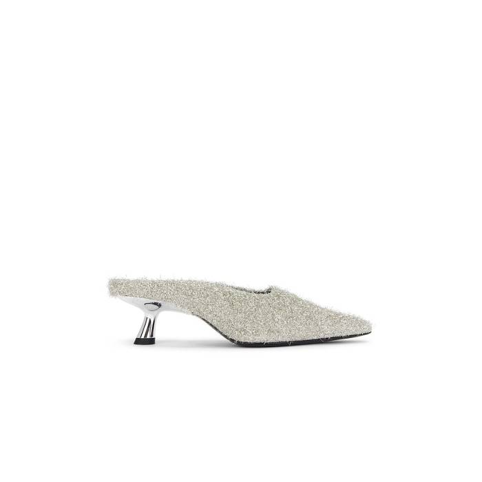 Simonmiller 【 Gala Tinsel Pointed Mule Women Silver 】 レディース Silver しろがね色・しろがね色