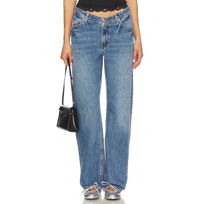 Lovers And Friends 【 V Front Curve Jeans Women Kiss Indigo 】 デニム レディース 藍色・インディゴ