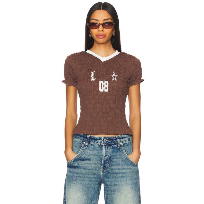 ライオネス Lioness 【 Scrunched Spectate Top Women Coffee 】 レディース