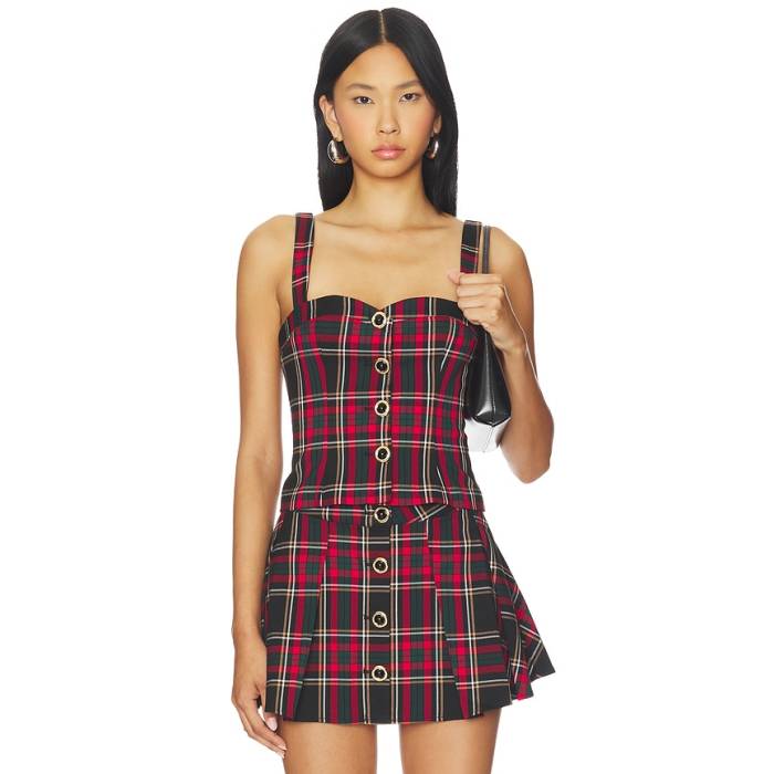 Majorelle 【 Shane Top Women Black &Amp; Red Plaid 】 レディース 黒色 ブラック Red 赤・レッド｜スニケス