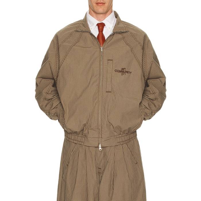 Art Community 【 Double Zip Japanese Track Jacket Men Brown \u0026Amp; Taupe 】 トラック Jacket ジャケット メンズ 茶色 ブラウン