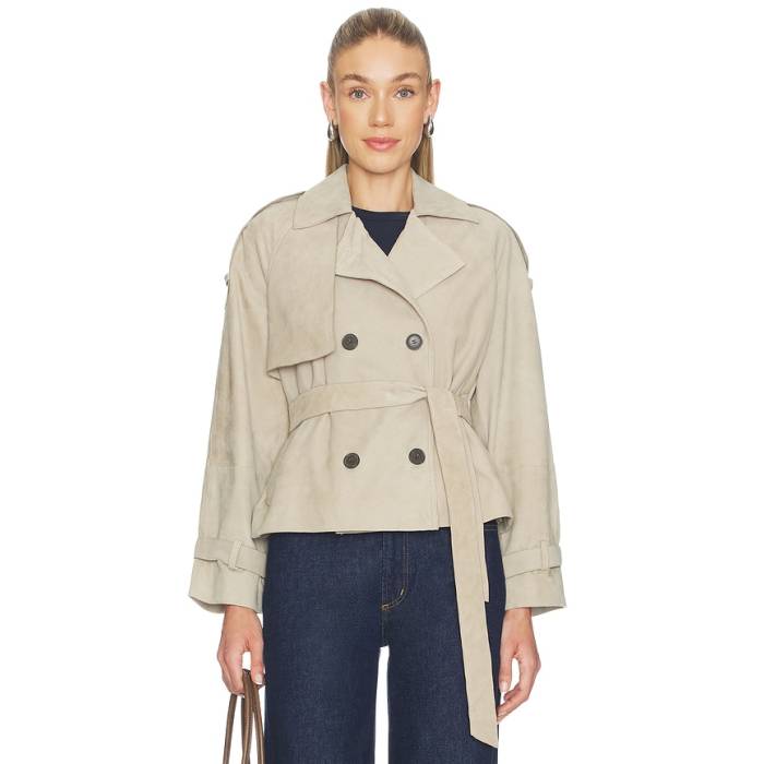 オールセインツ Allsaints 【 Reed Suede Jacket Women Taupe Brown 】 スエード・スウェード Jacket 上衣 レディース 赤銅色 赤銅色