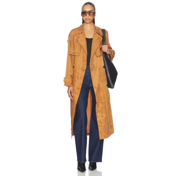 オールセインツ Allsaints 【 Linnie Trench Women Caramel Cafe Brown 】 レディース 赤銅色 赤銅色