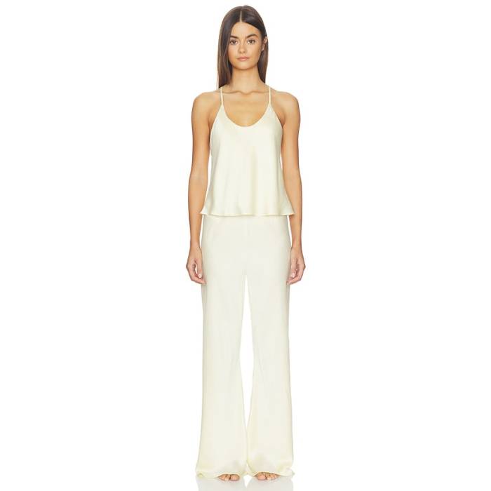 Lunya 【 Washable Silk - Bias Cami Pant Set Women French Butter 】 ズボン下 レディース