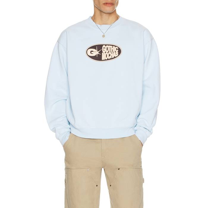 Gothicmochas 【 Pill Crewneck Sweatshirt Men Light Blue 】 汗水 調教師 メンズ 青み 青色