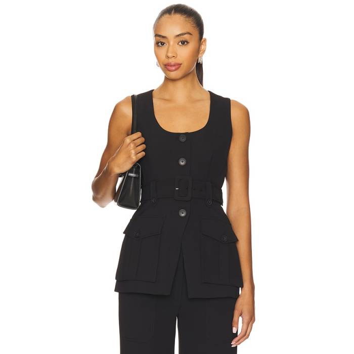 Veronica Beard 【 Becker Vest Women Black 】 より良い レディース 黒いこと 黒いこと