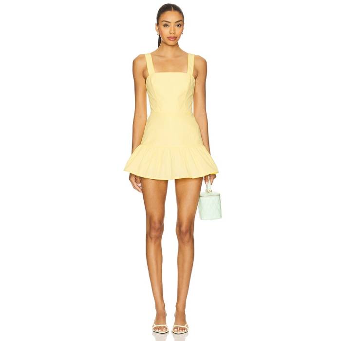 アマンダアプリチャード Amanda Uprichard 【 X Revolve Danner Skort Romper Women Butter 】 ダナー ロンパース レディース